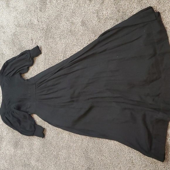 NWT Free People String of Hearts Cut Out Smocked Maxi Dress black Size XS - Picture 11 of 12